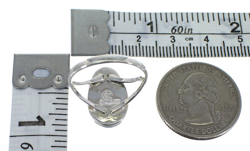 Turquoise Inlay Southwest Authenic Sterling Silver Ring Size 8-1/4 WX58757